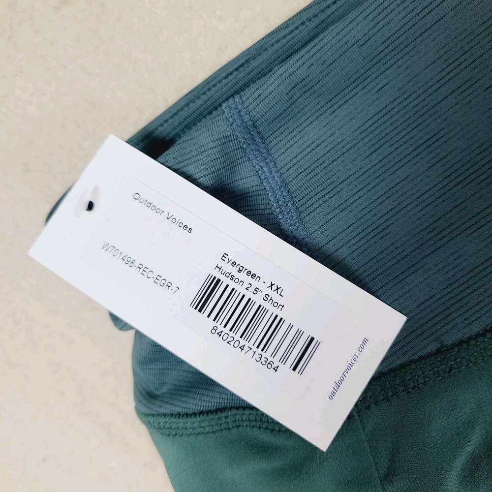 NEW Outdoor Voices Hudson 2.5" Running Shorts Blue Green High Rise 2XL Athletic - Picture 4 of 11
